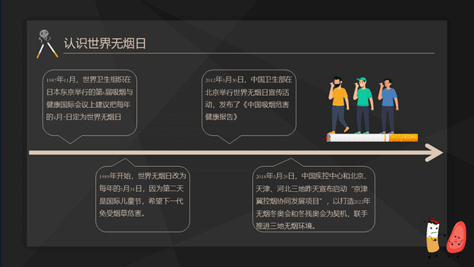 远离烟草世界无烟日PPT模板