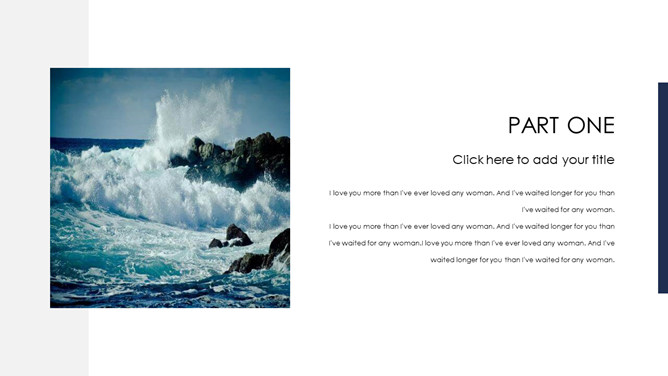 雪山相册图文排版PPT模板