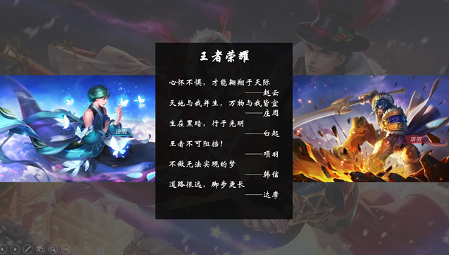 《王者荣耀》游戏人物介绍PPT模板