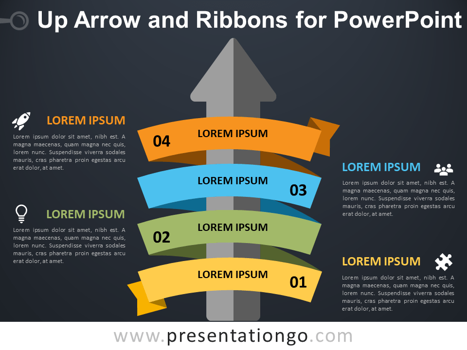 向上箭头键和PowerPoint丝带