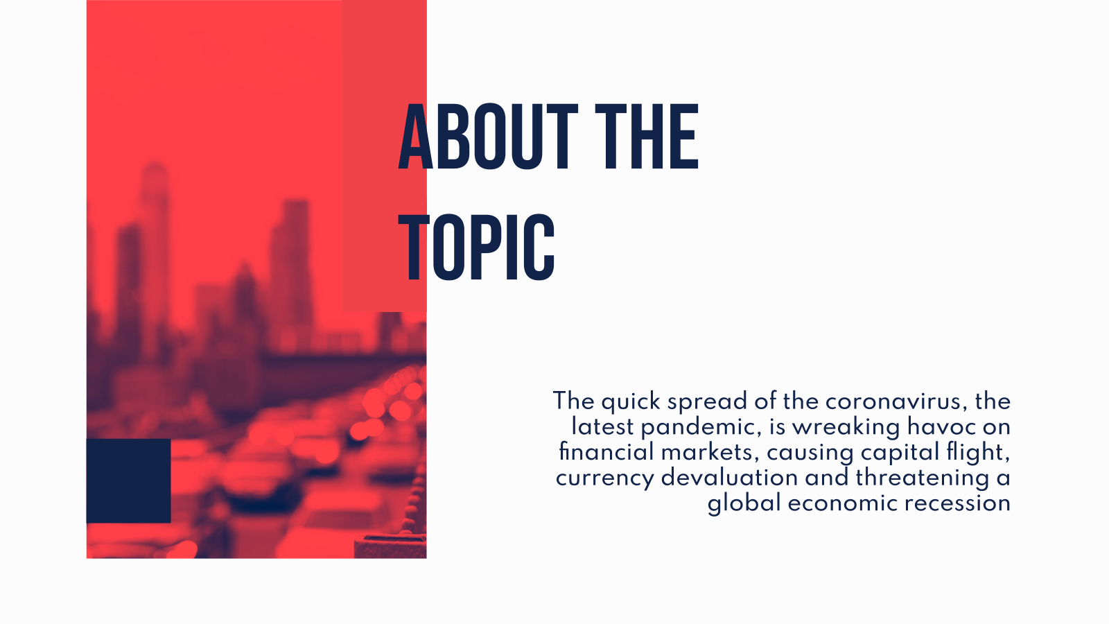 冠状病毒和PowerPoint模板的经济影响