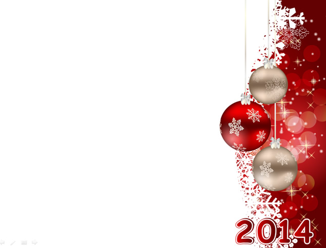 喜庆红圣诞节PPT模板