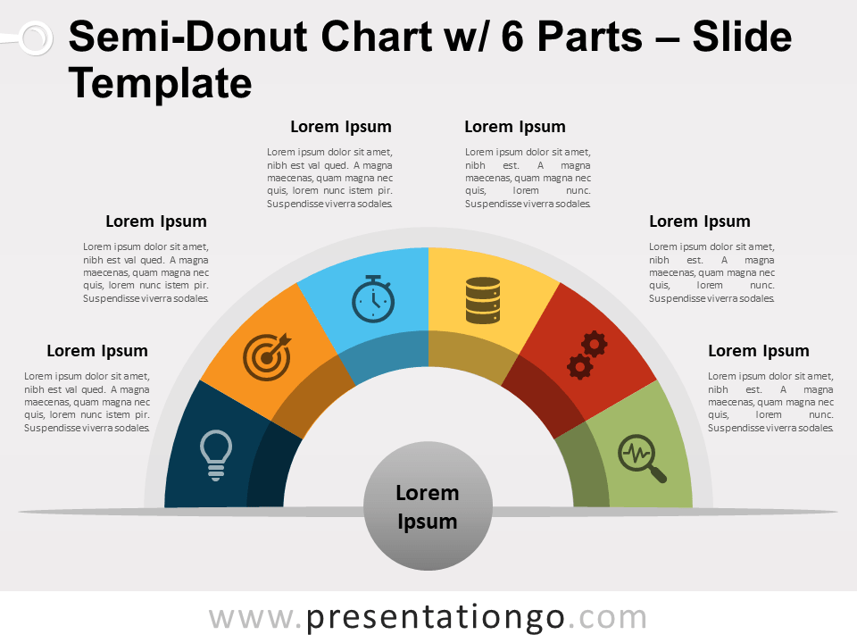 Semi-Donut图表6部分