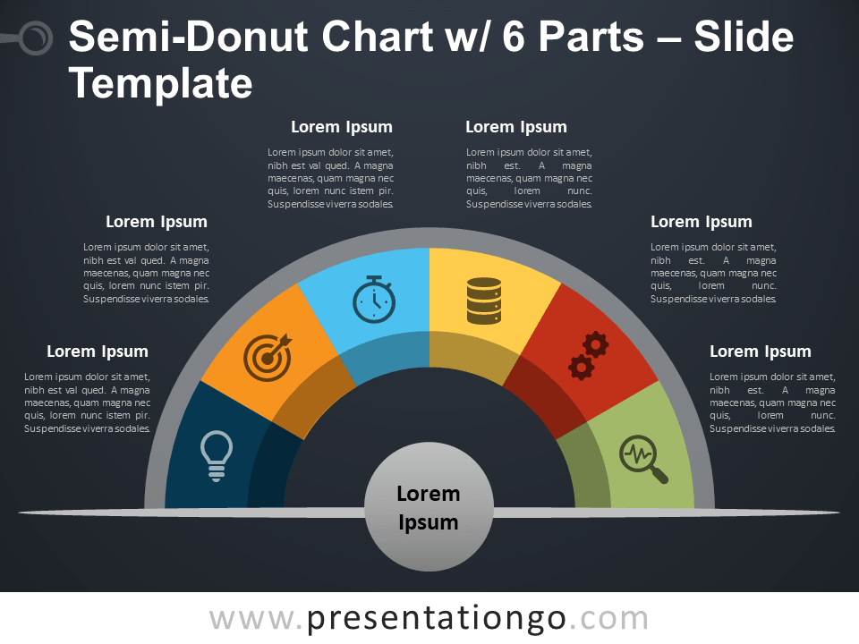 Semi-Donut图表6部分