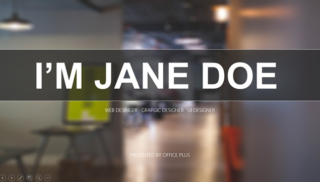 通用性强的高端蓝黑双色求职简历PPT模板