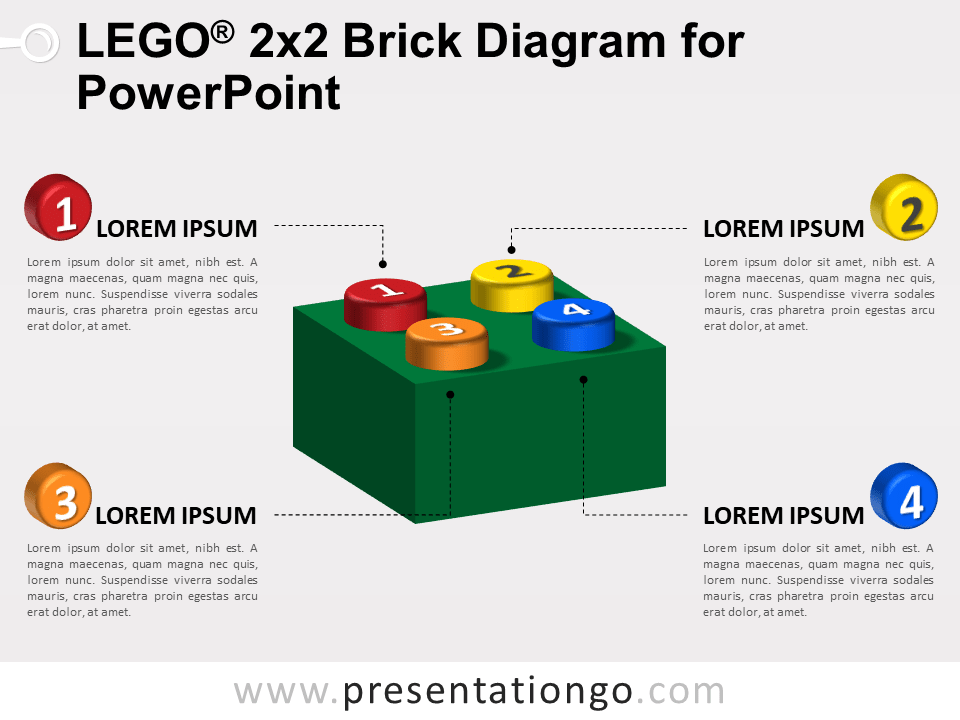 乐高PowerPoint的砖图