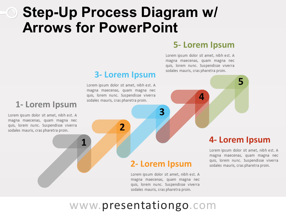 w /箭头PowerPoint升压过程图