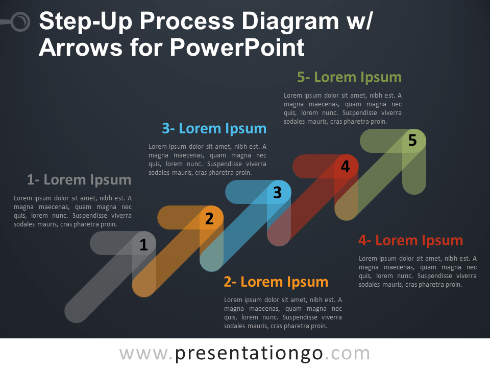 w /箭头PowerPoint升压过程图