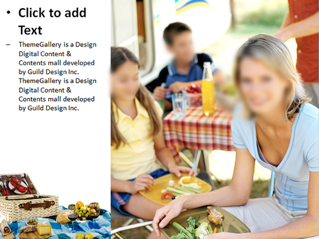 家庭户外野炊相册PPT模板