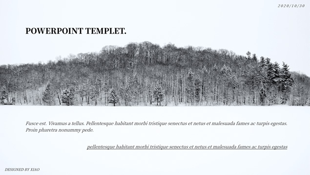 简约冬季主题PPT模板
