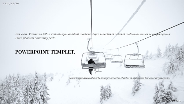 简约冬季主题PPT模板