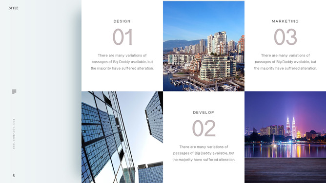 时尚欧美风图片画册PPT模板