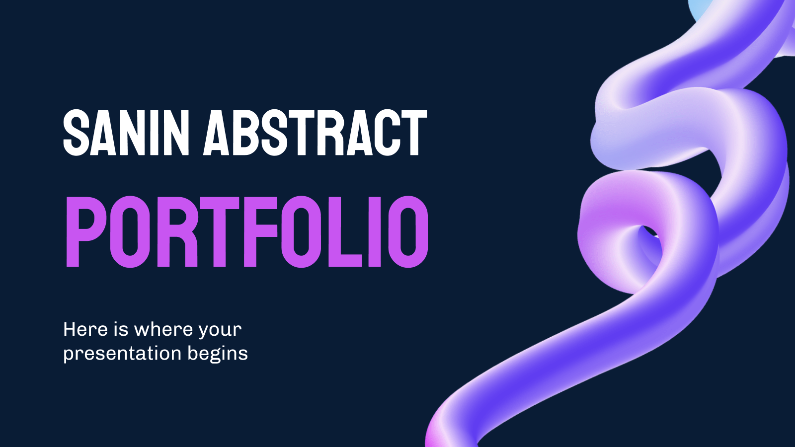 Sanin abstract portfolio PPT模板