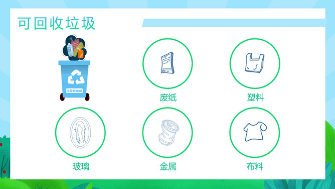 垃圾分类保护环境PPT模板