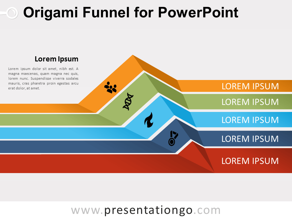 PowerPoint折纸漏斗