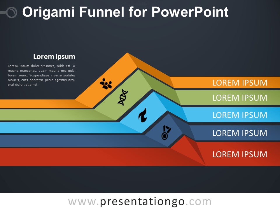 PowerPoint折纸漏斗