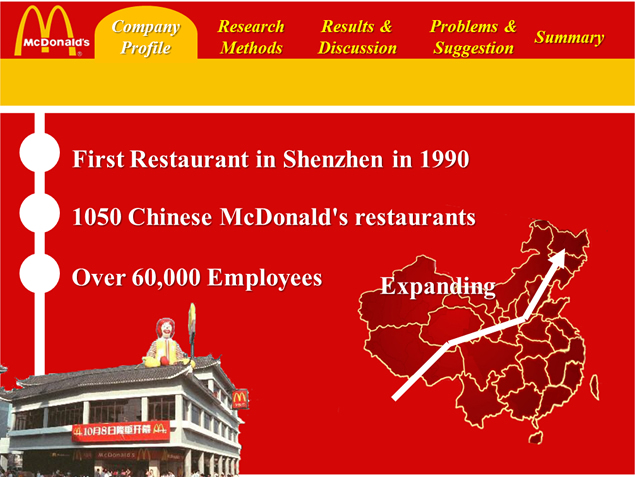麦当劳中国PPT模板