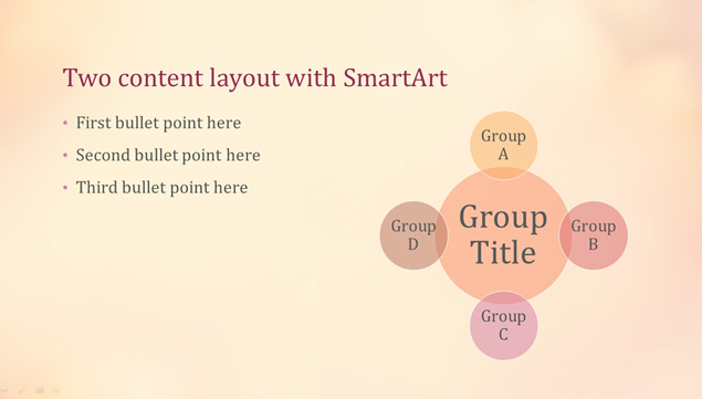 淡雅紫色花朵背景温暖PPT模板
