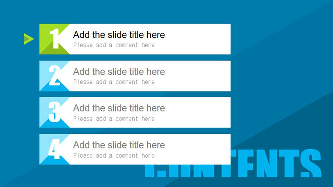 清新扁平化大色块排版PPT模板