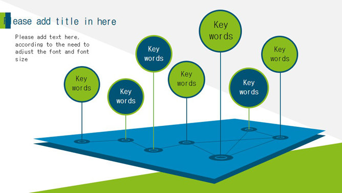 清新扁平化大色块排版PPT模板