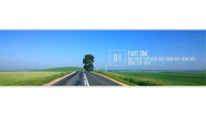 在路上动态杂志风PPT模板