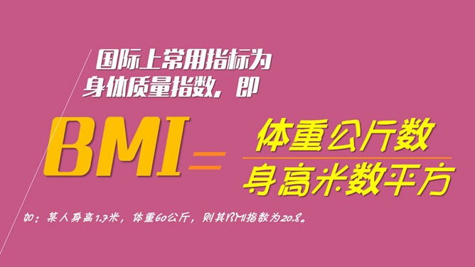 肥胖与减肥主题PPT