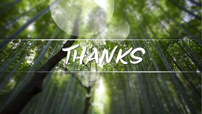 清凉夏日竹林主题PPT模板