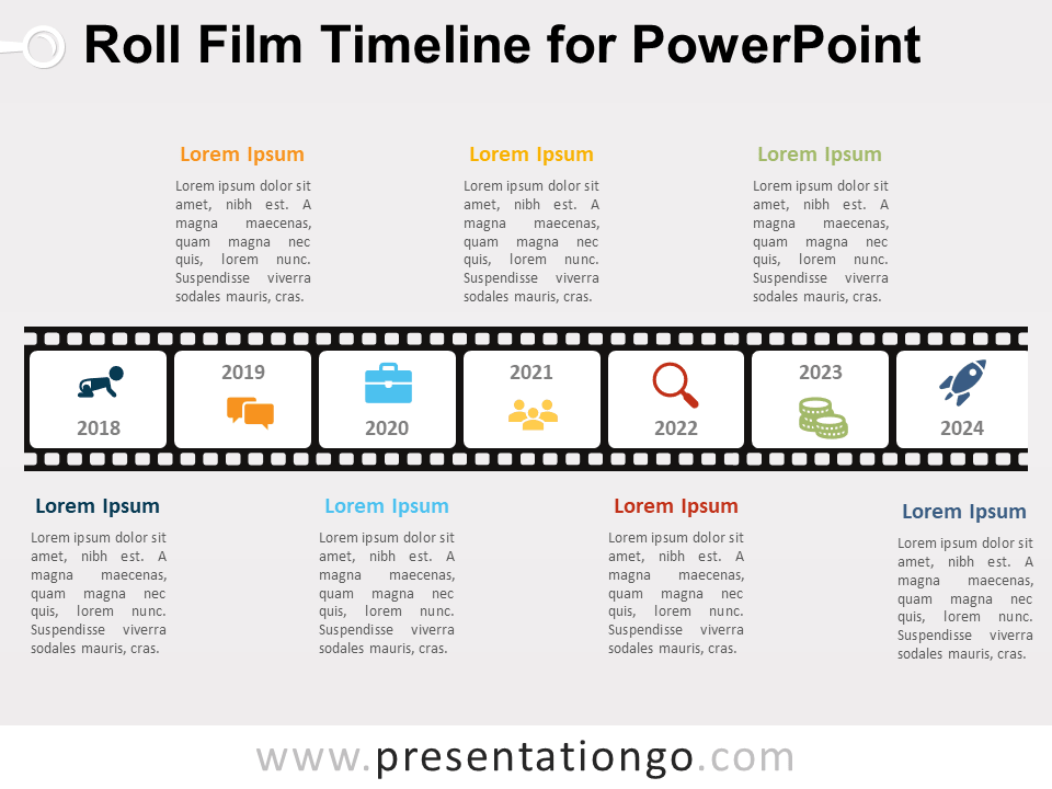 胶卷PowerPoint时间表