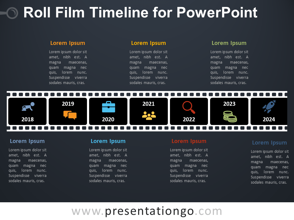 胶卷PowerPoint时间表