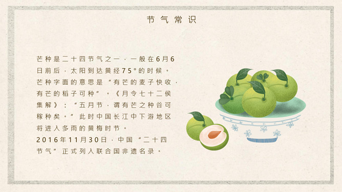 稻草人芒种节气主题PPT模板