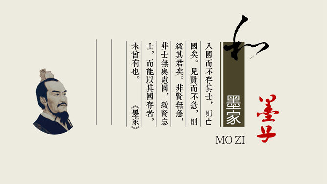 诸子百家人物介绍幻灯片模板