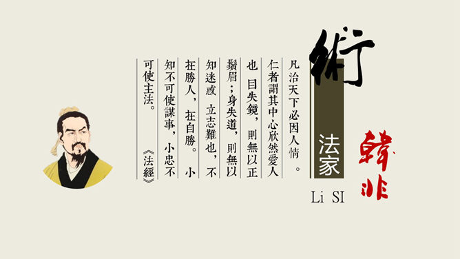 诸子百家人物介绍幻灯片模板