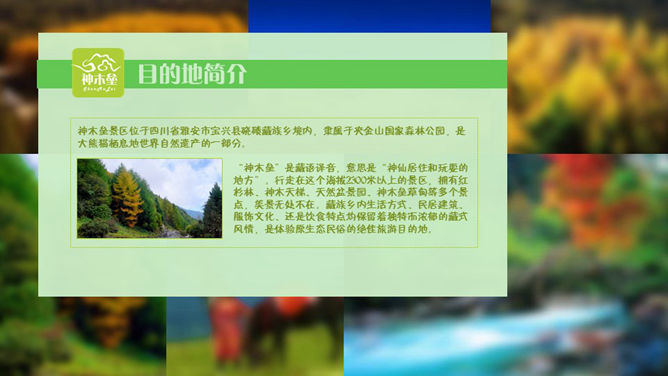 旅游景点介绍感想PPT模板