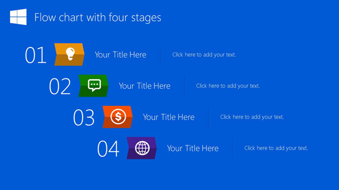 精美 Windows 10 风格 PPT 模板