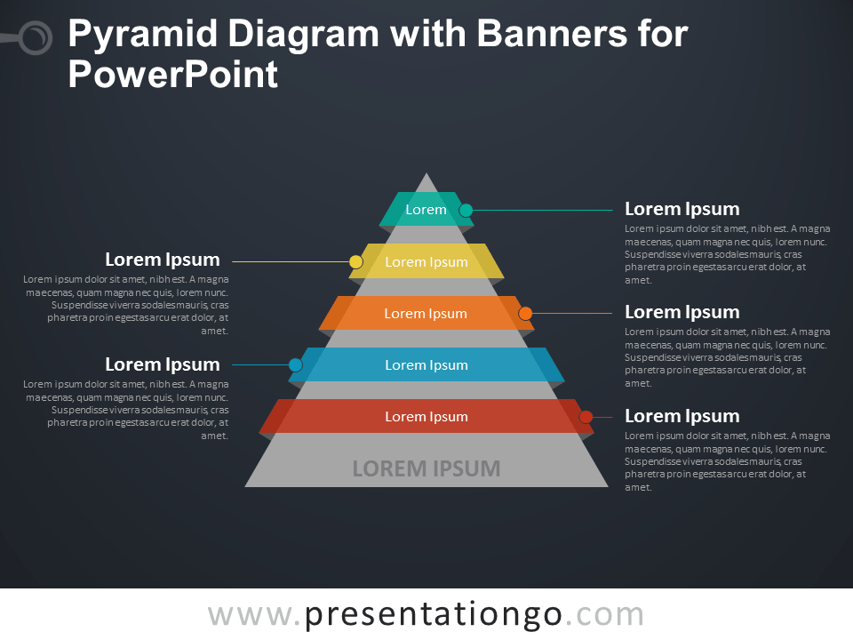 金字塔图PowerPoint的横幅
