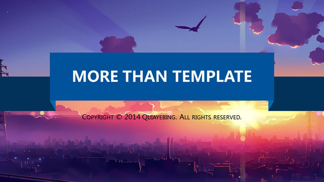 黄昏风光大气时尚PPT模板