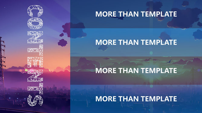 黄昏风光大气时尚PPT模板