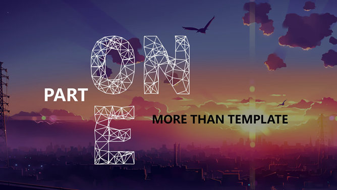 黄昏风光大气时尚PPT模板