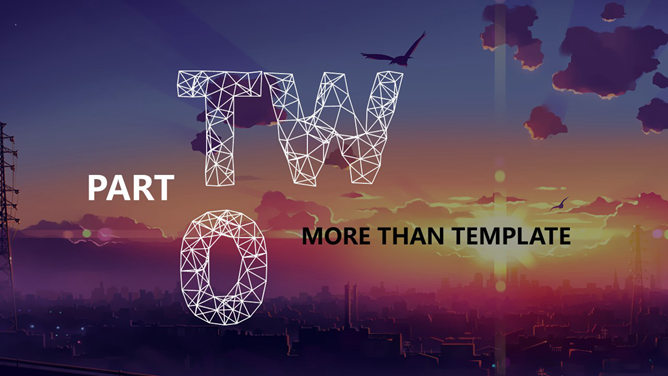 黄昏风光大气时尚PPT模板