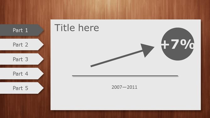 自然清新木纹背景PPT模板