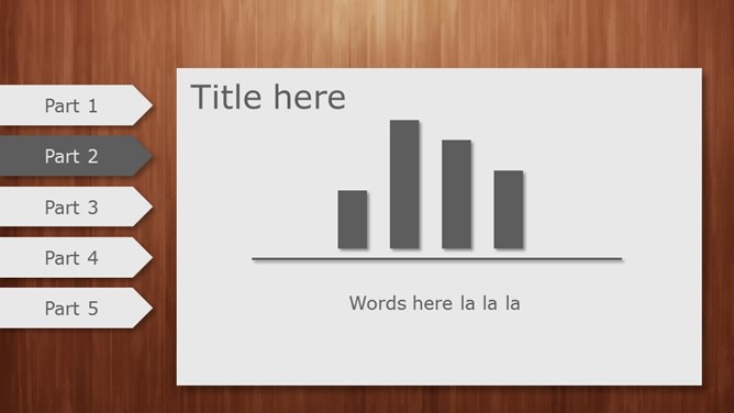 自然清新木纹背景PPT模板