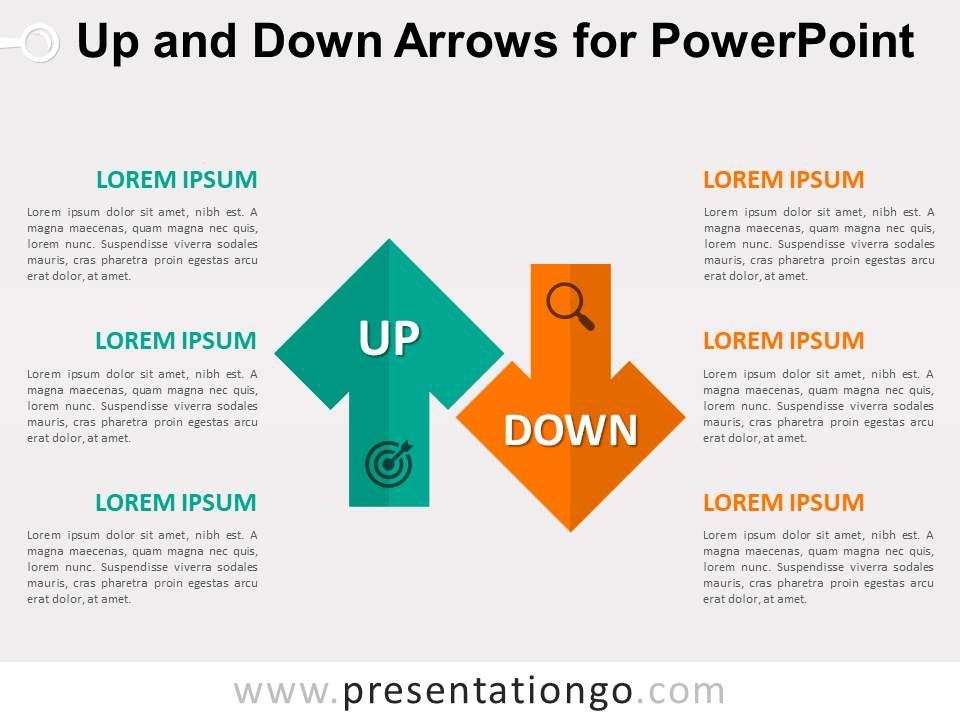 PowertPoint向上和向下箭头
