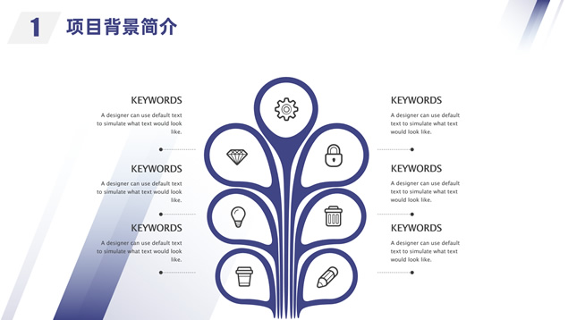 渐变几何风项目计划书PPT模板