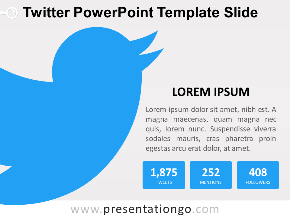 Twitter PowerPoint幻灯片模板