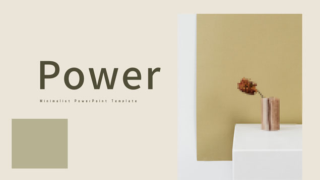 简约时尚清新文艺欧美风相册PPT模板