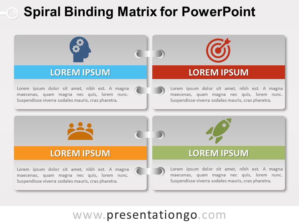 矩阵PowerPoint螺旋约束力