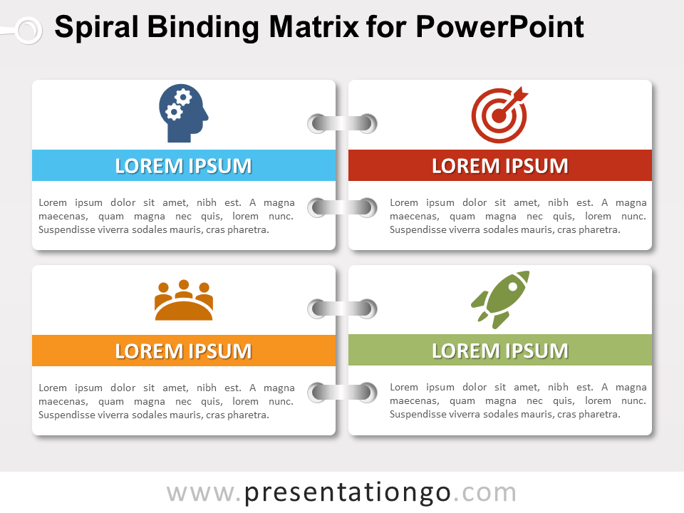矩阵PowerPoint螺旋约束力