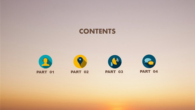 海边码头日出风光PPT模板