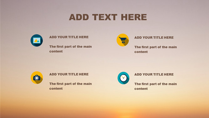 海边码头日出风光PPT模板