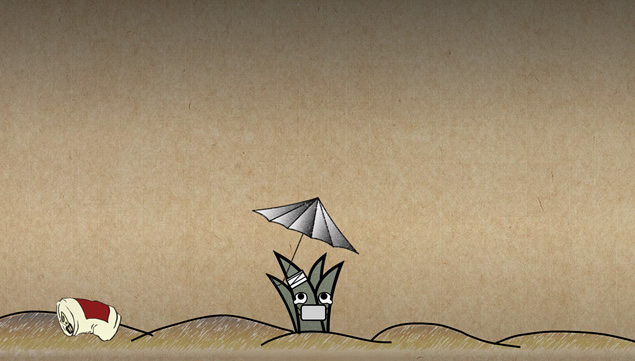 环保主题动画情景剧PPT模板